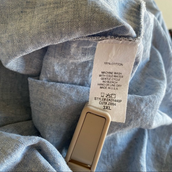 egs by éloges Blue Button-Front Tunic Top - Picture 16 of 16